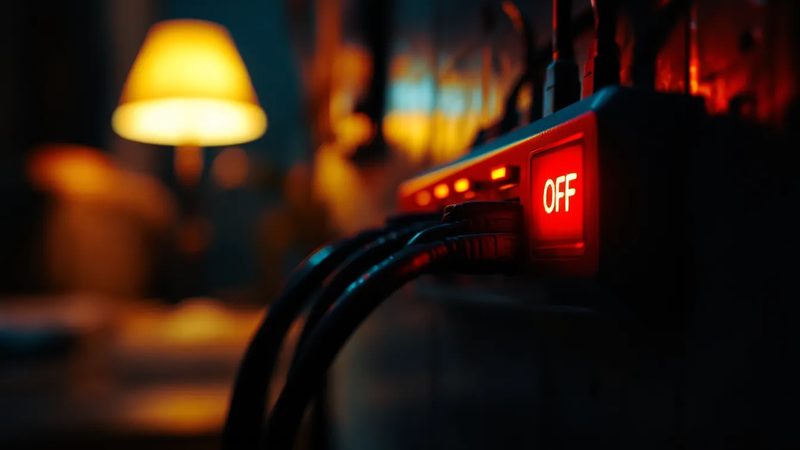 Steckdosenleiste mit ausgeschaltetem Schalter - Standby Tip