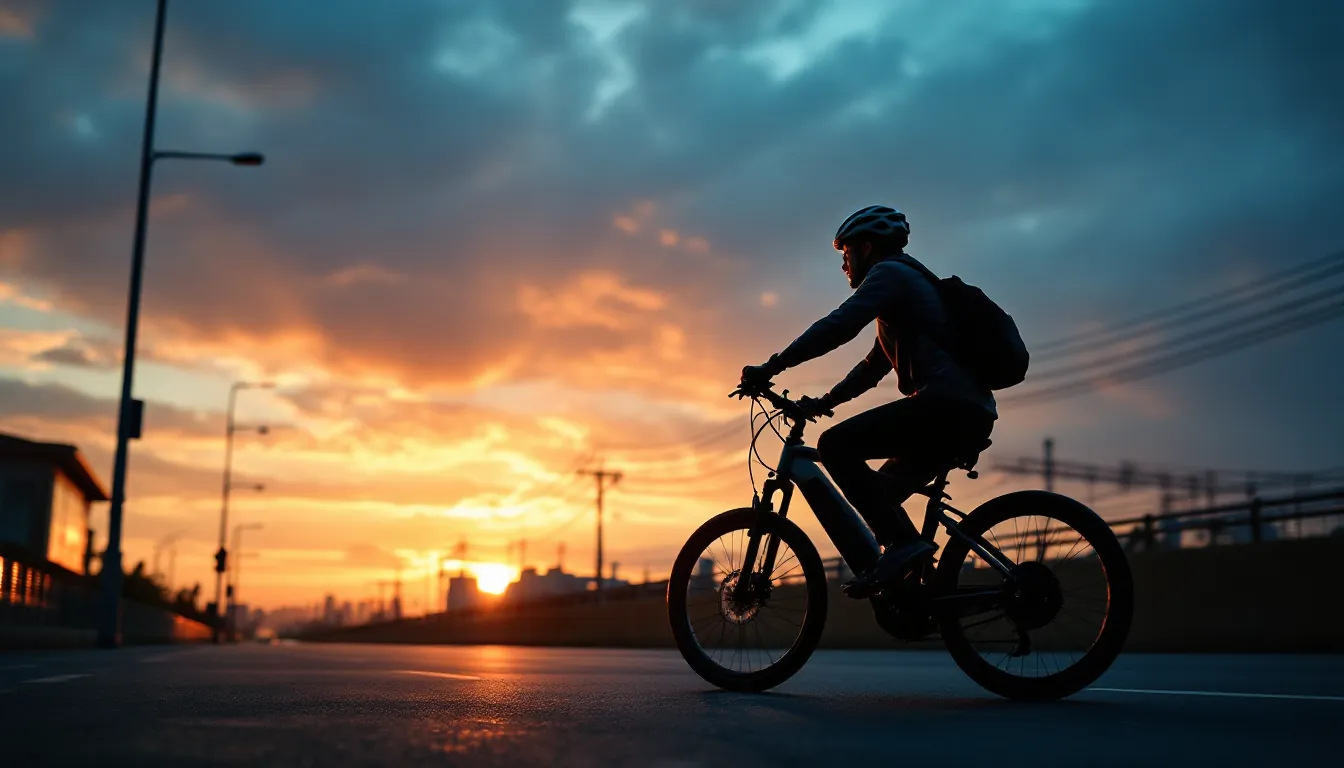 Radfahrer auf urbaner Bike-Lane im Morgenlicht, illustrative Darstellung der Tip-Kategorie Mobilität